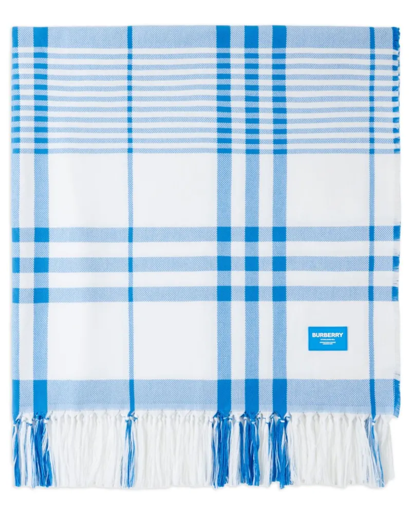 Burberry Karierte Stranddecke - Weiß Weiß