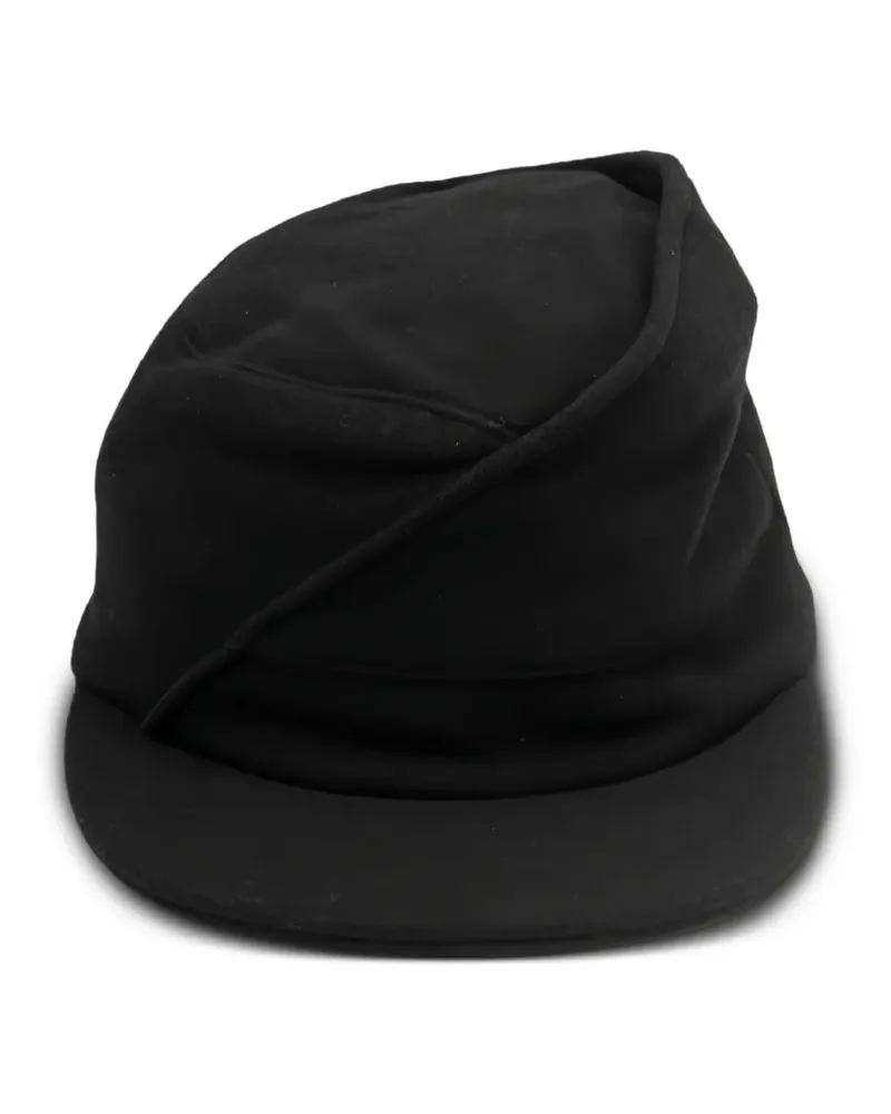 Yohji Yamamoto Asymmetrische Baseballkappe - Schwarz Schwarz