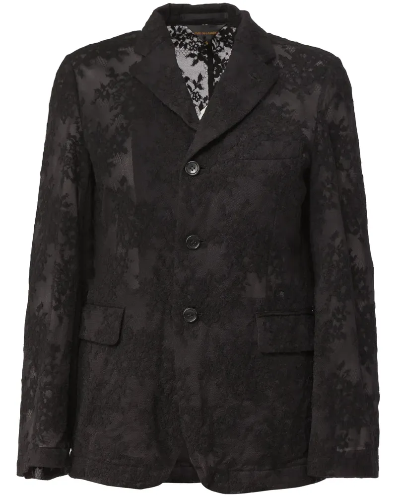Comme des Garçons Blazer aus Spitze - Schwarz Schwarz