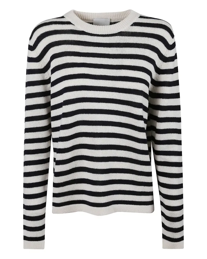 ALLUDE Gestreifter Pullover - Nude Nude