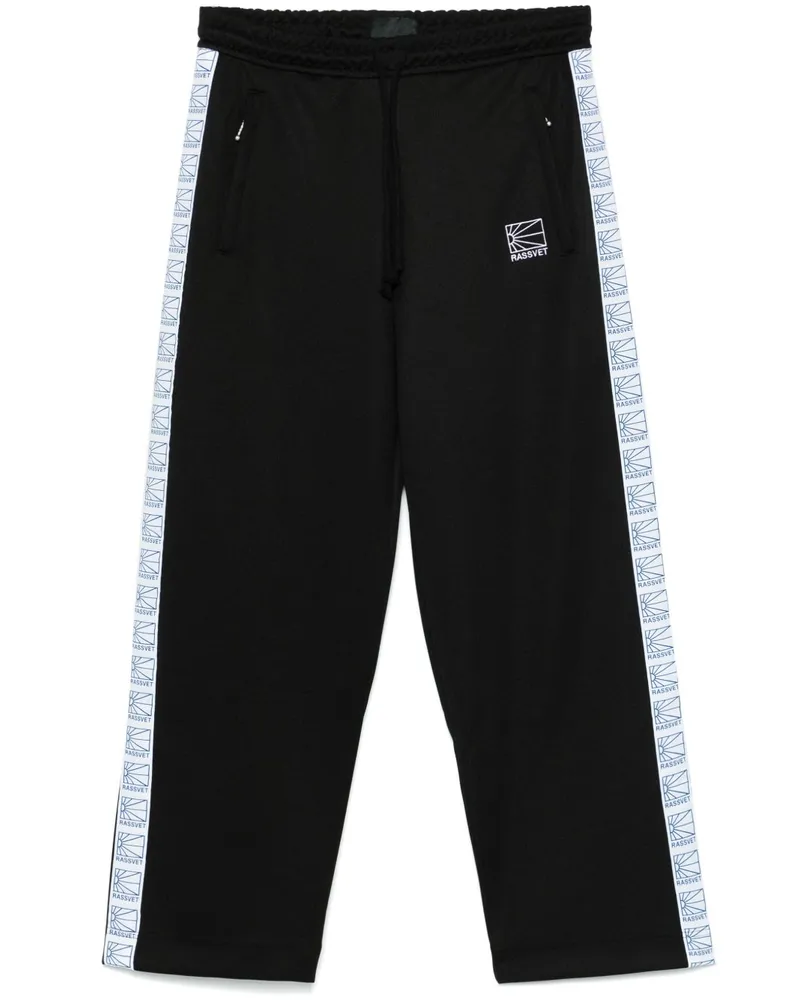 PACCBET RASSVET Jogginghose mit Logo-Besatz - Schwarz Schwarz