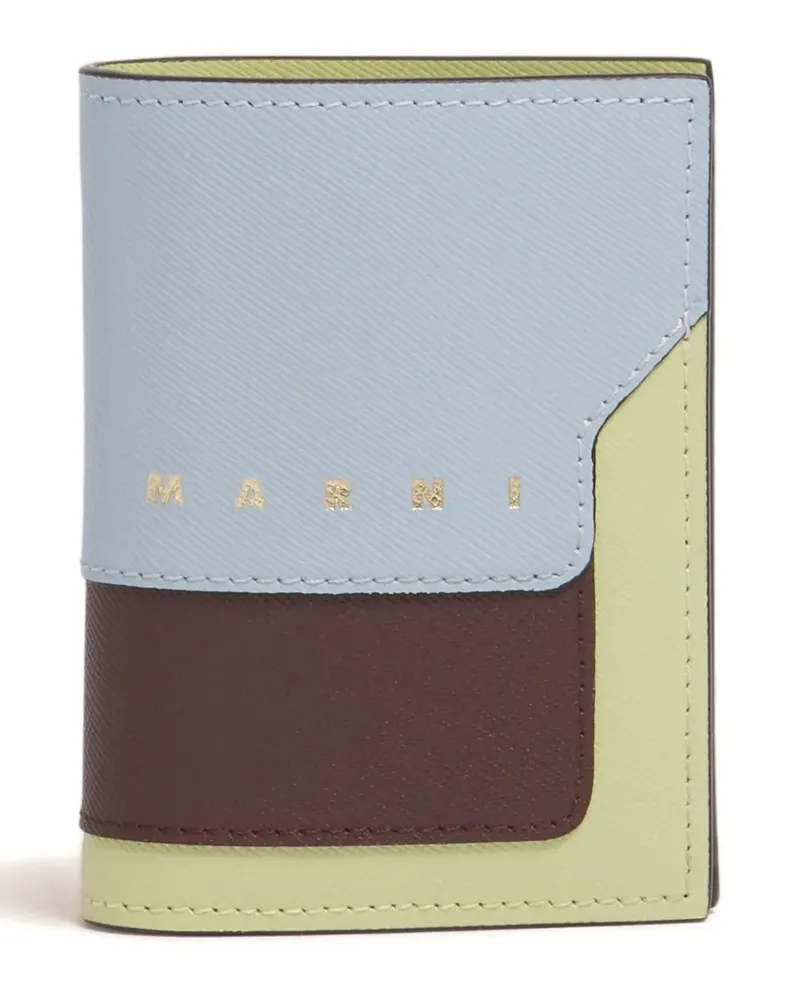 Marni Portemonnaie mit Logo-Print - Blau Blau
