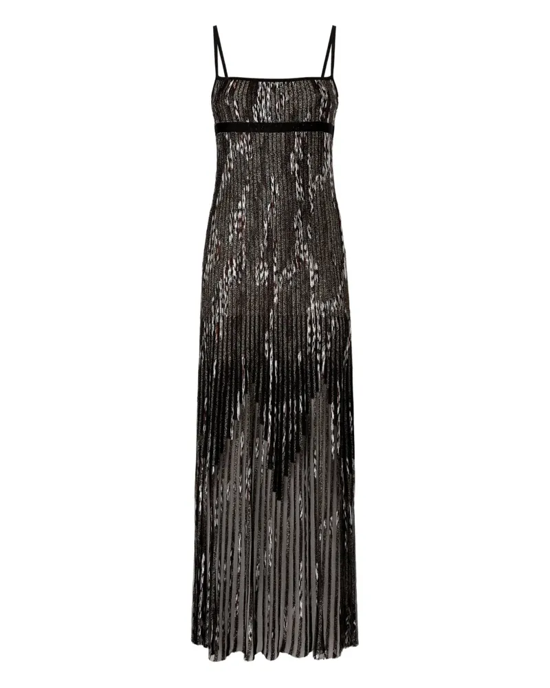 Missoni Maxikleid mit Metallic-Garn - Schwarz Schwarz