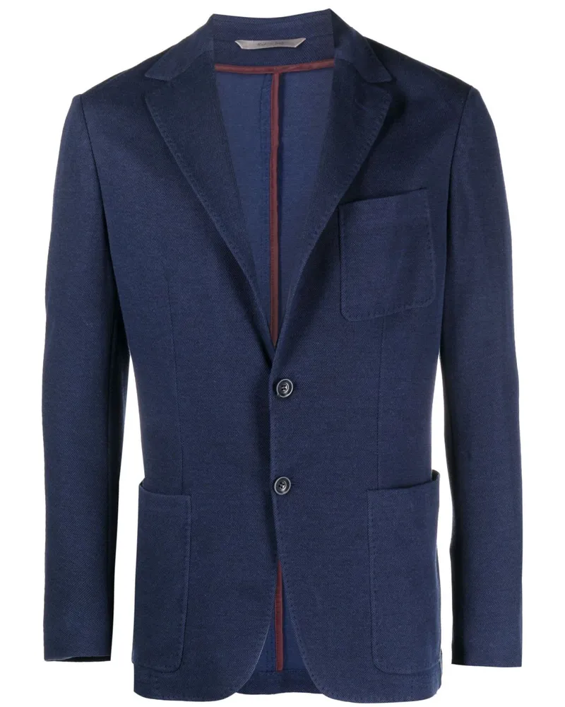 Canali Sakko aus Jersey - Blau Blau