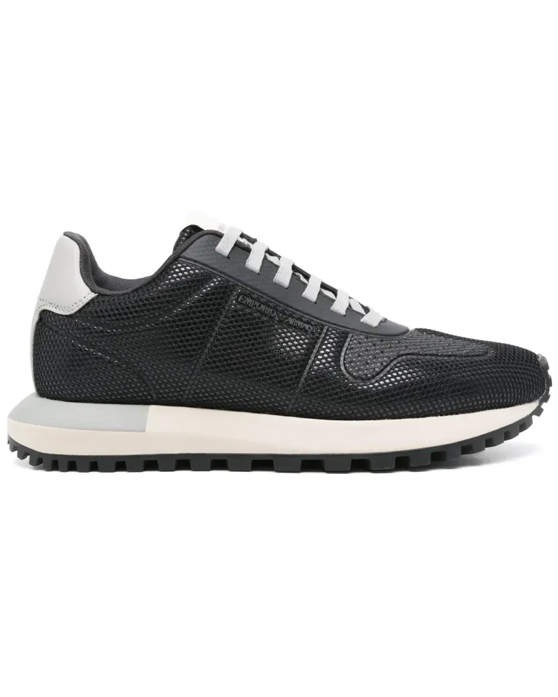 Emporio Armani Sneakers mit Netzeinsatz - Blau Blau