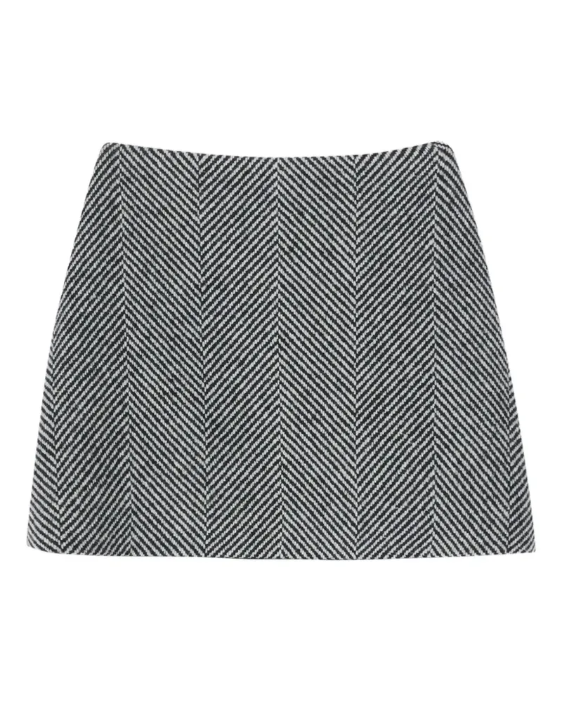 Ermanno Scervino Minirock mit Fischgrätenmuster - Grau Grau