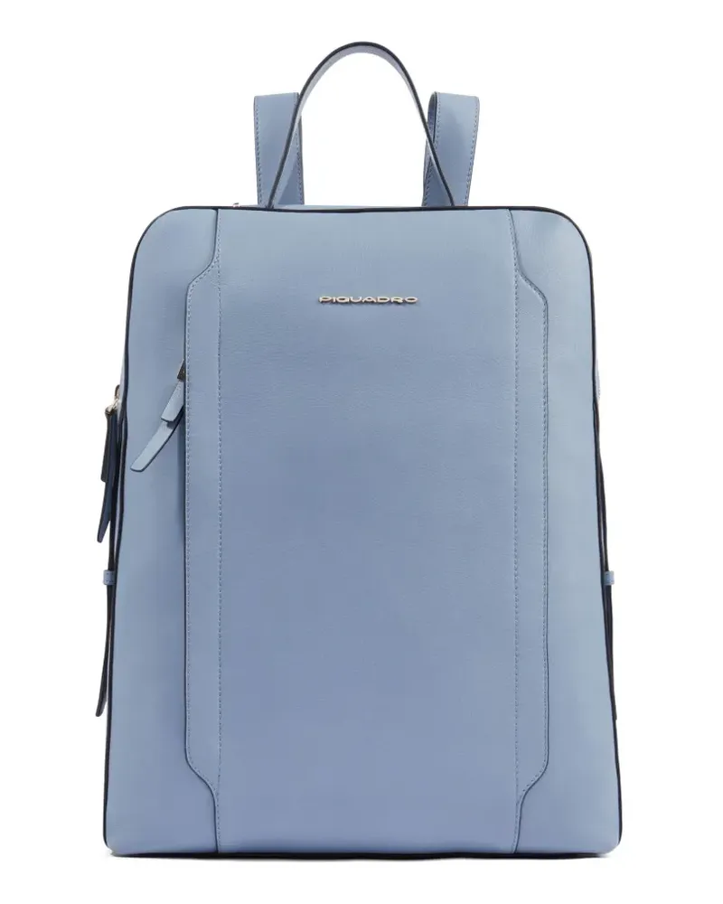 Piquadro Rucksack aus gekörntem Leder - Blau Blau