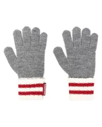 Dsquared2 Gestreifte Handschuhe Grau