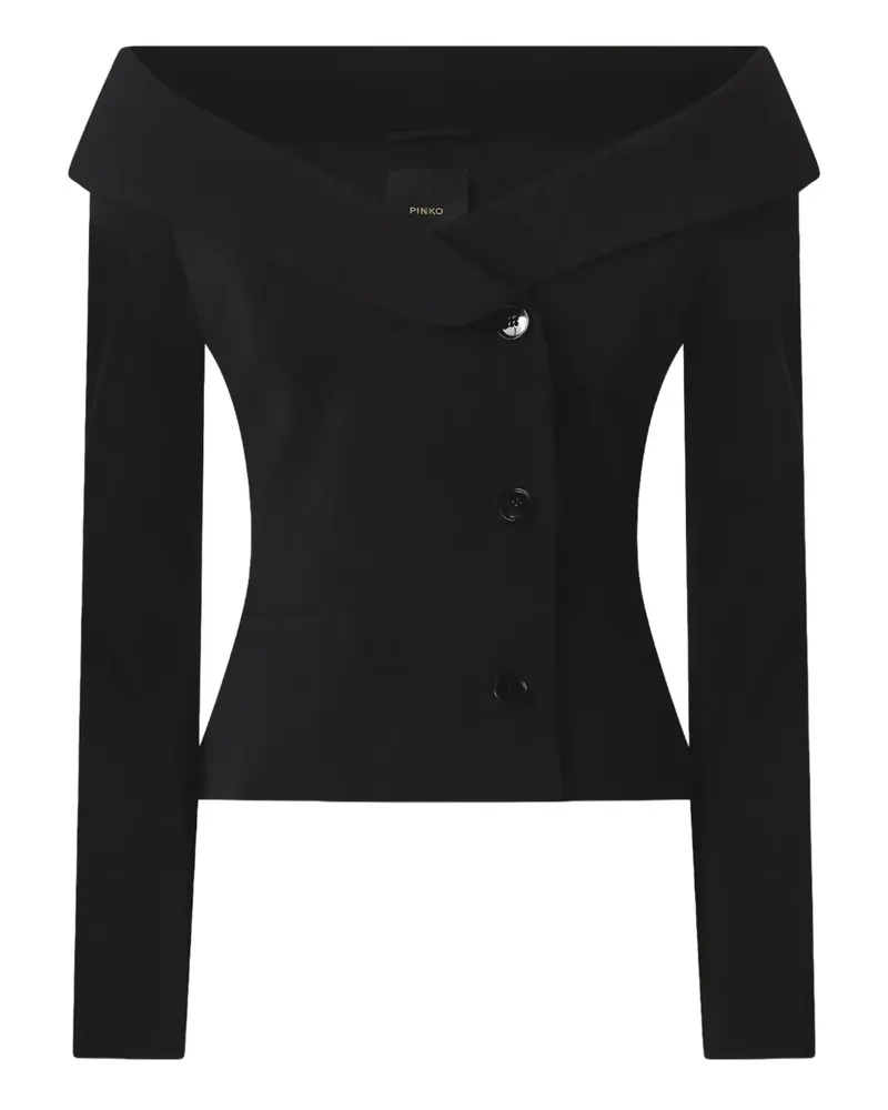 Pinko Schulterfreie Jacke mit Knöpfen - Schwarz Schwarz