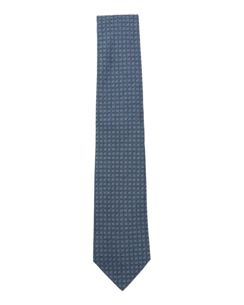 Canali Geometrisch gemusterte Krawatte - Blau Blau
