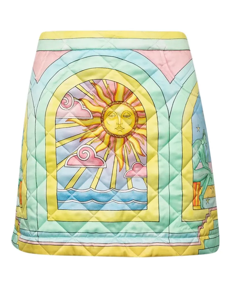 Casablanca Paris printed quilted mini skirt - Gelb Gelb