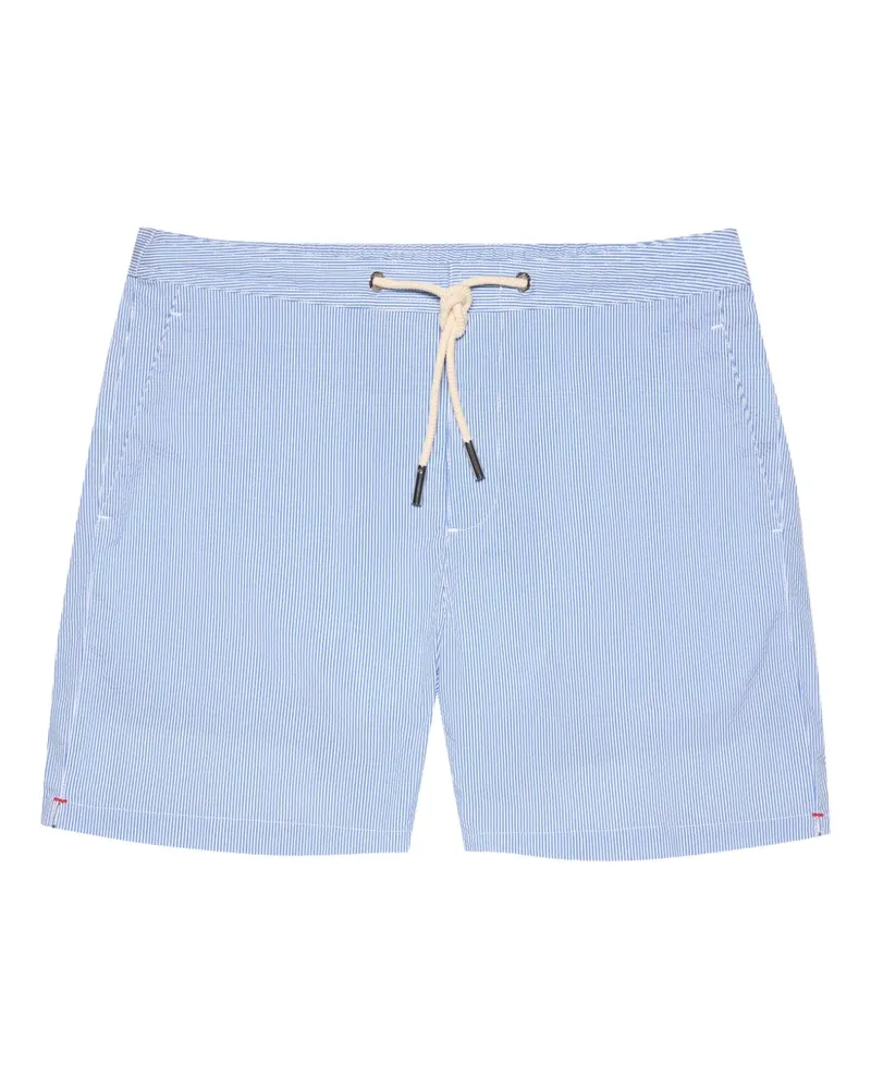 Orlebar Brown Gestreifte Bulldog Badeshorts - Blau Blau
