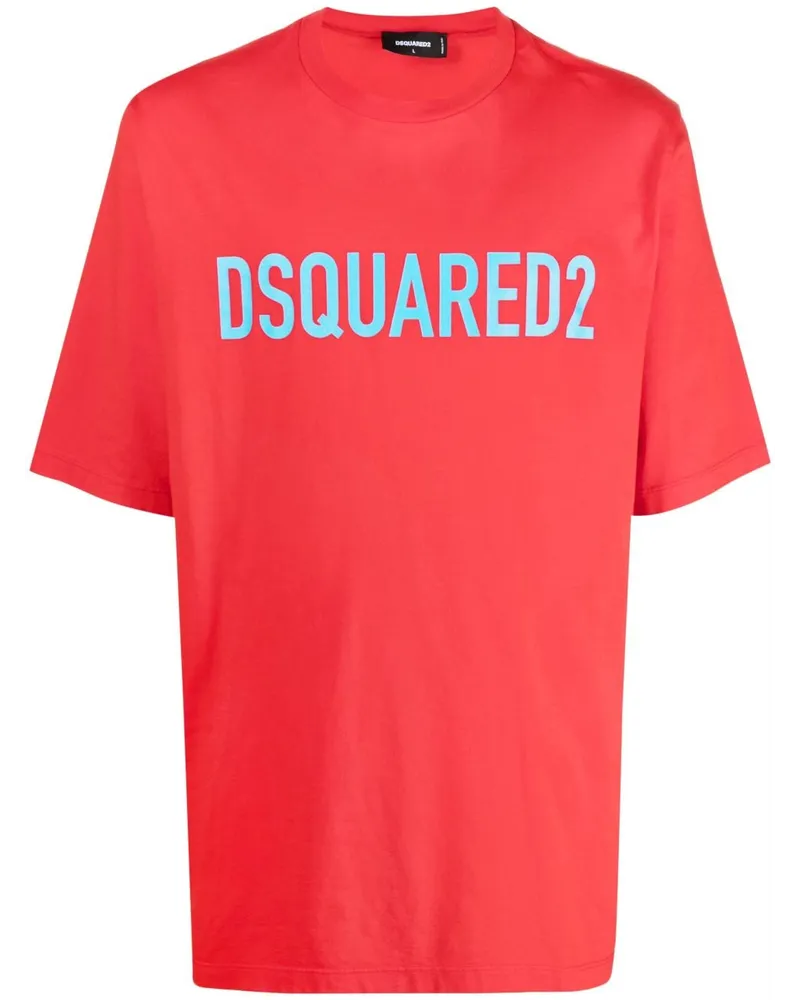 Dsquared2 T-Shirt mit Logo-Print - Rot Rot