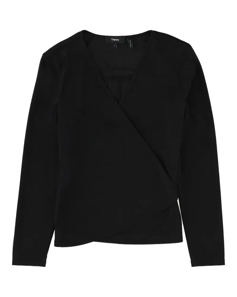 Theory V-neck wrap sweater - Schwarz Schwarz