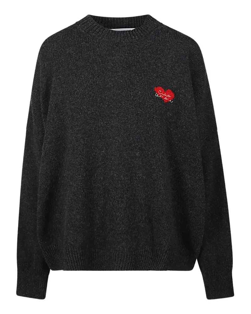 Giada Benincasa Heartbeat Pullover mit Herzstickerei - Grau Grau