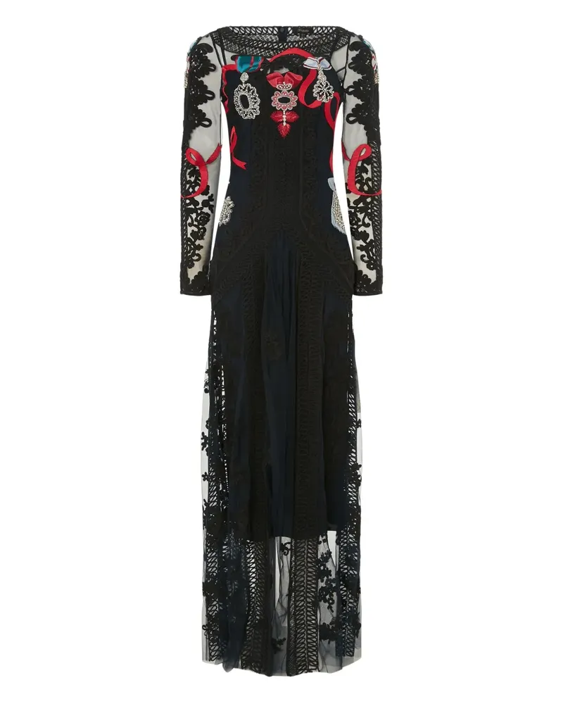 Temperley London Diamantine Spitzenkleid mit Schleifendetail - Blau Blau