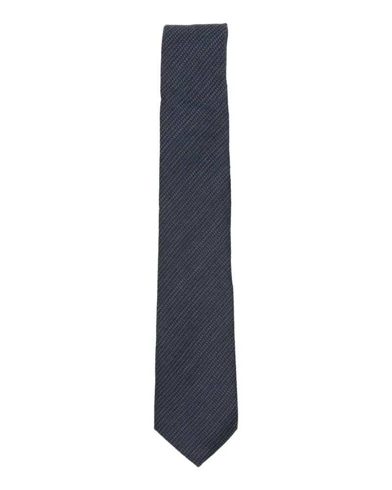 Canali Krawatte mit Mikro-Muster - Blau Blau