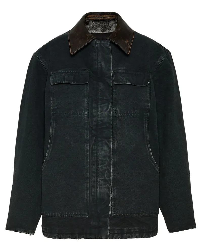 Prada Jacke mit Deiecks-Logo - Grau Grau