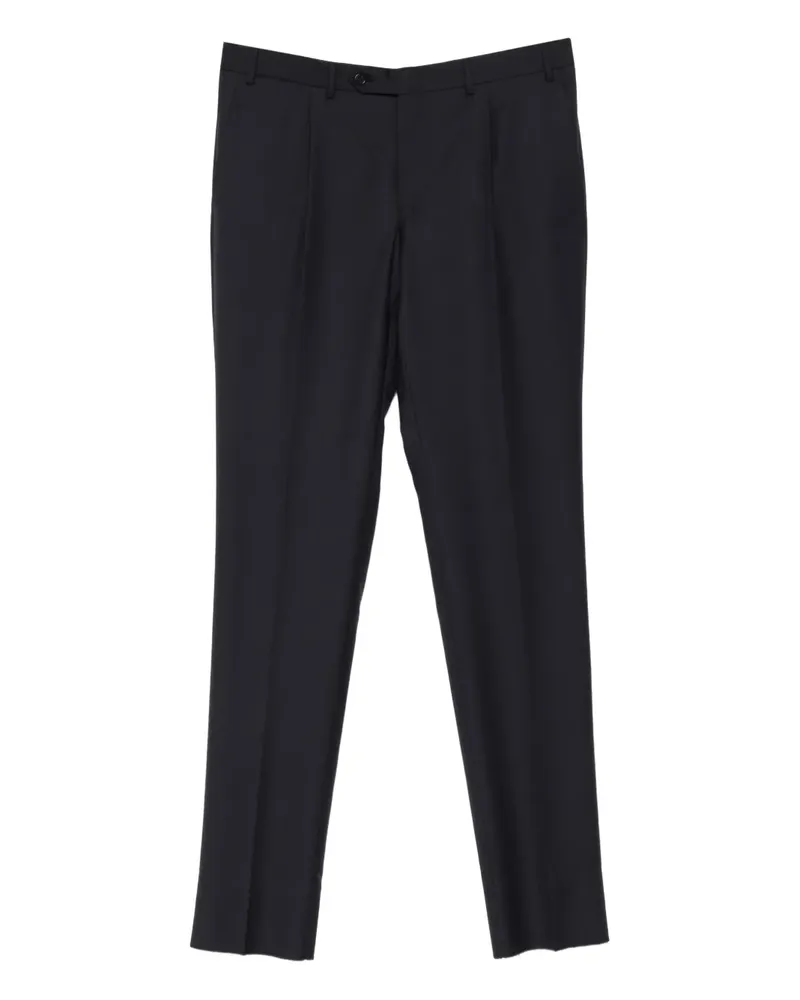 Canali Plissierte Hose - Blau Blau