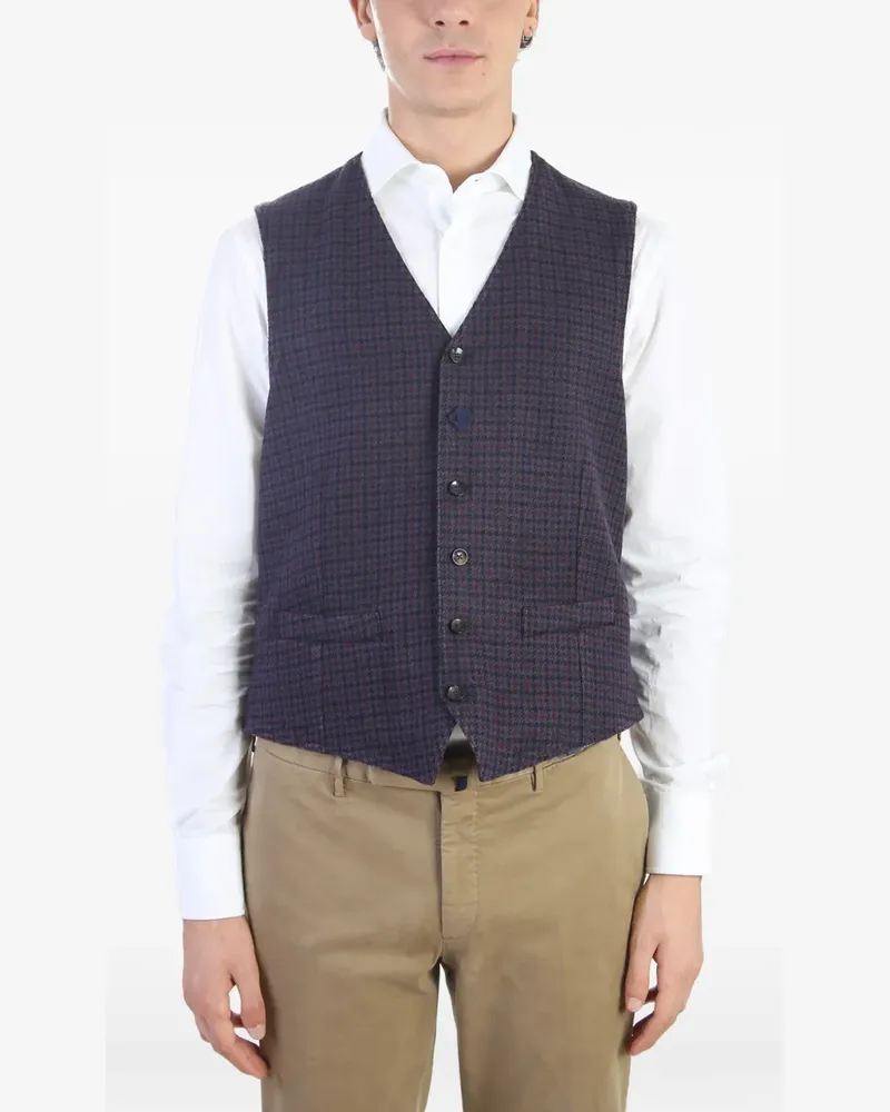 LARDINI Weste mit Karomuster - Mehrfarbig Mehrfarbig