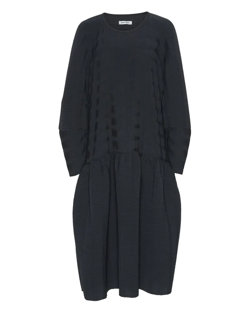 Henrik Vibskov Gerafftes Midikleid - Schwarz Schwarz