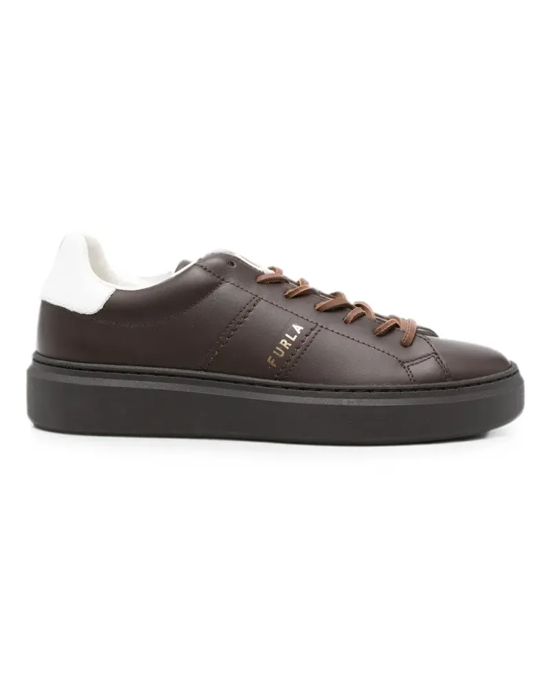 Furla Hype logo-print sneakers - Braun Braun