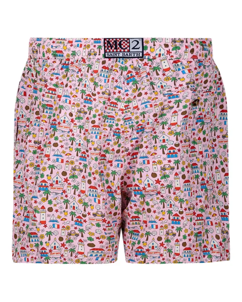 MC2 Saint Barth graphic-print swim shorts - Rosa Rosa