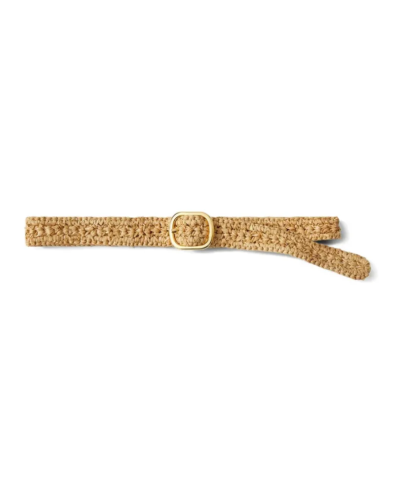 Veronica Beard raffia loop belt - Nude Nude