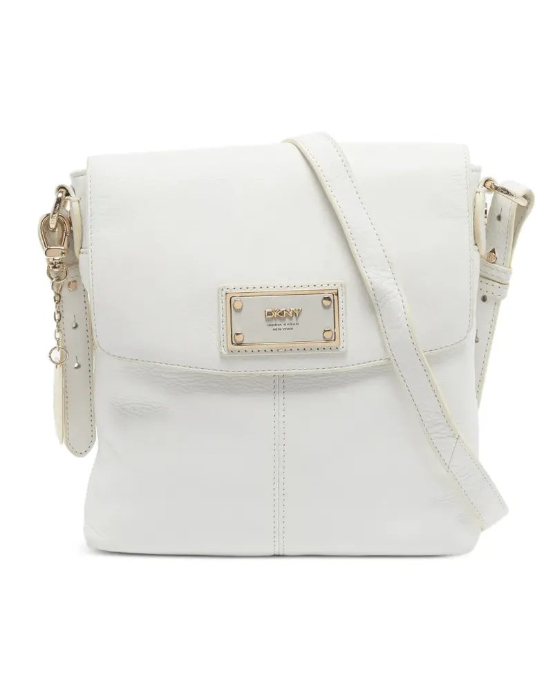 DKNY Umhängetasche mit Logo-Schild - Weiß Weiß