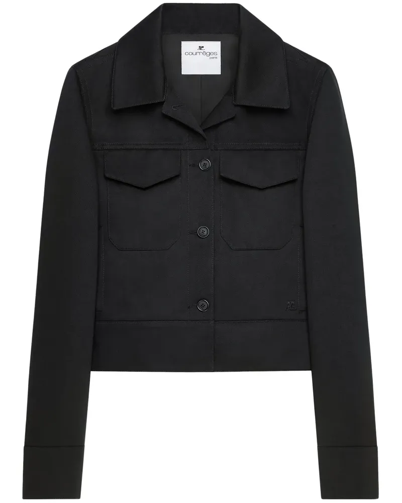 Courrèges Hemdjacke mit Knöpfen - Schwarz Schwarz