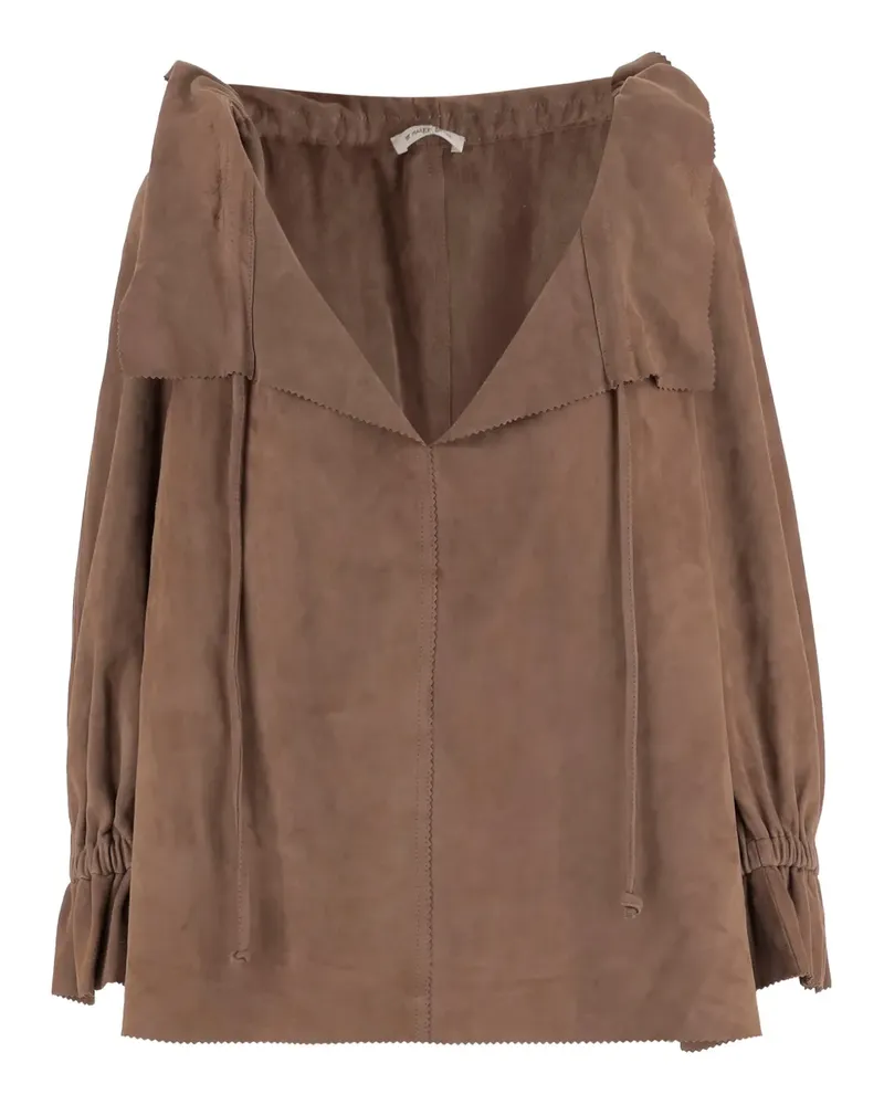 By Malene Birger Gerüschte Dicte Bluse mit Kordelzug - Braun Braun