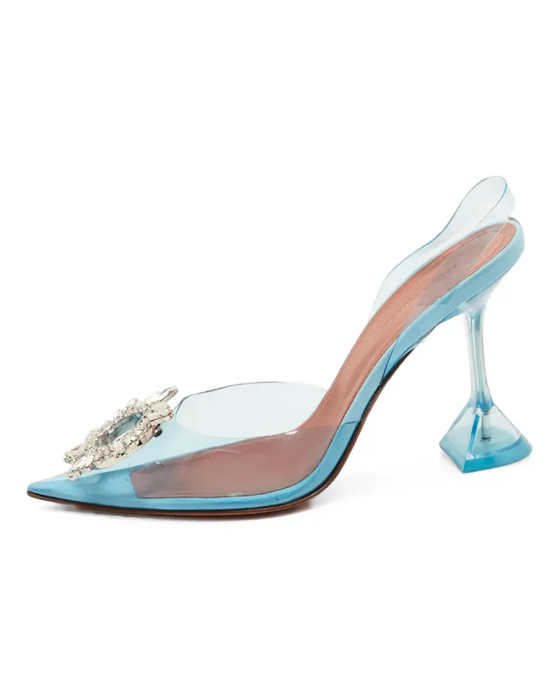 Amina Muaddi Begum Glass Slingback-Pumps - Blau Blau