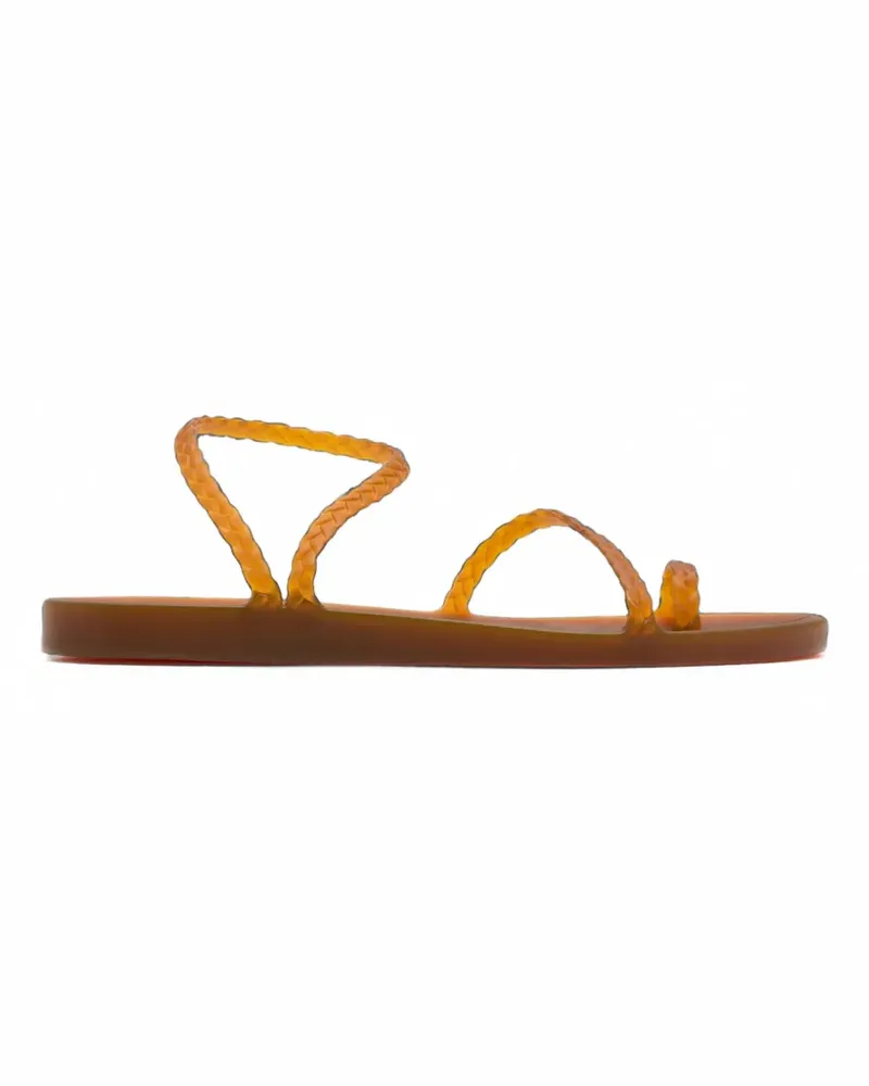 Ancient Greek Sandals Eleftheria jelly braided sandals - Orange Orange