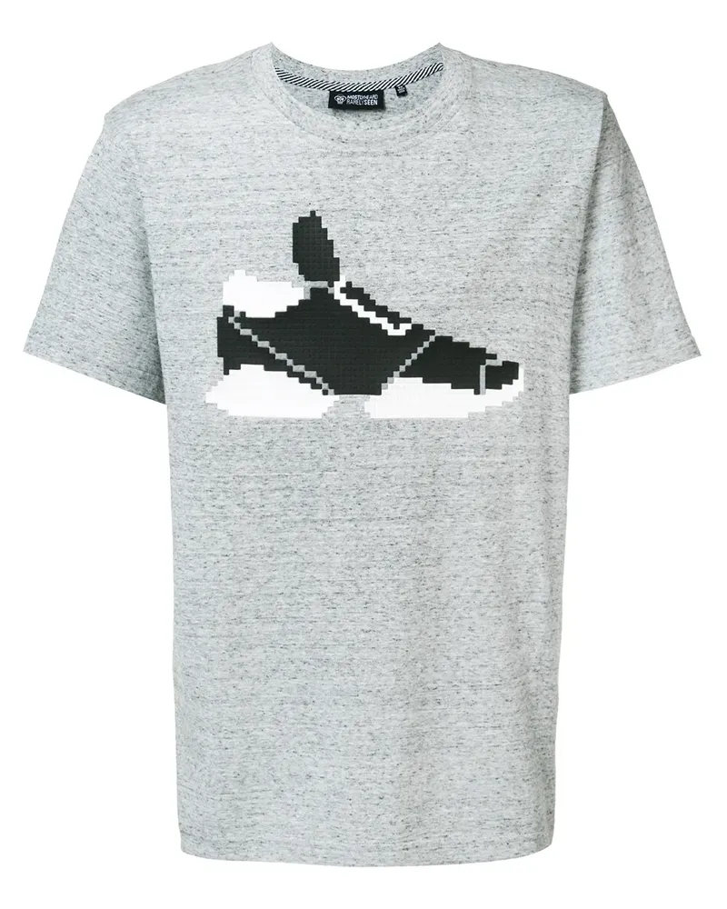 Mostly Heard Rarely Seen T-Shirt mit Sneaker-Print - Grau Grau
