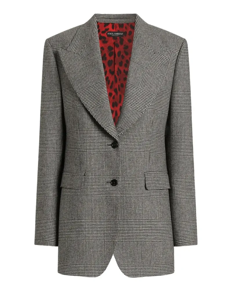 Dolce & Gabbana Karierte Glen Flanelljacke - Grau Grau