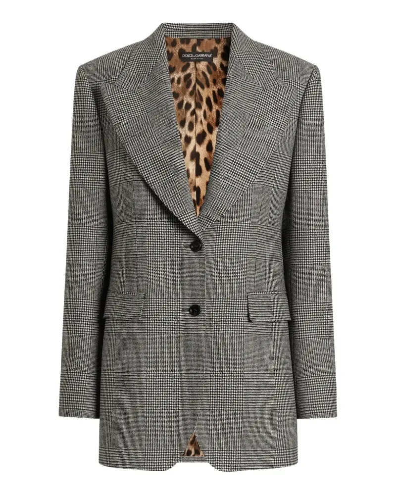 Dolce & Gabbana Karierte Glen Flanelljacke - Grau Grau