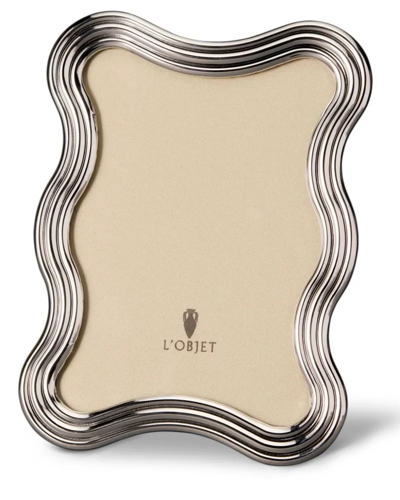 L’OBJET Ripple Platinum Bilderrahmen - Silber Silber