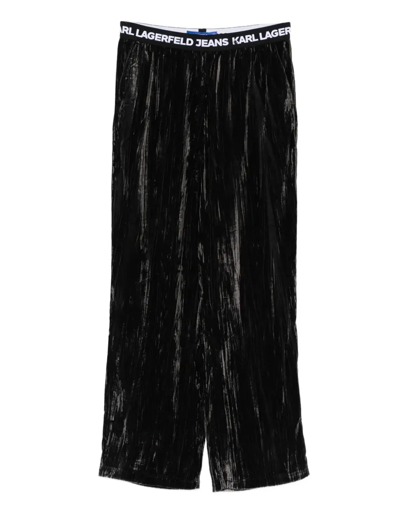 Karl Lagerfeld Hose aus Samt - Schwarz Schwarz