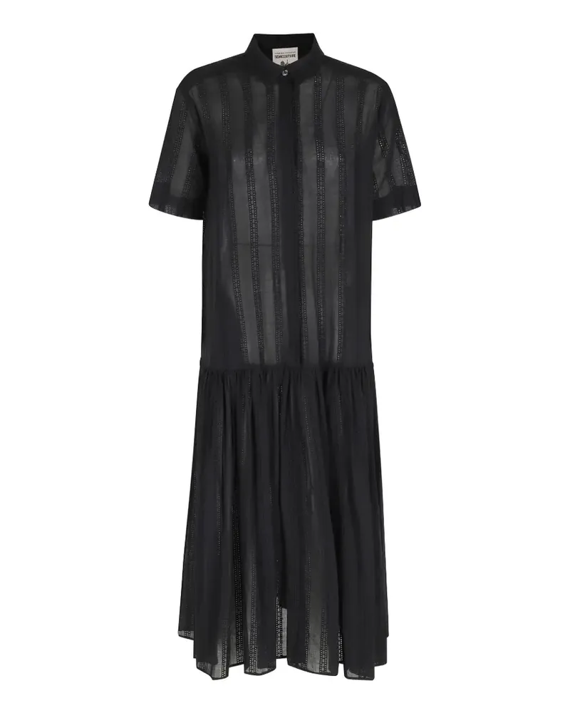 Semicouture Kleid mit Rüschen - Schwarz Schwarz