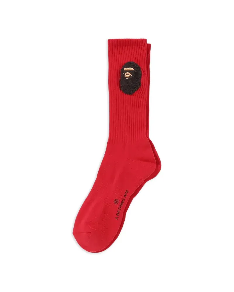 BAPE Balloon Yarn Ape Head socks - Rot Rot