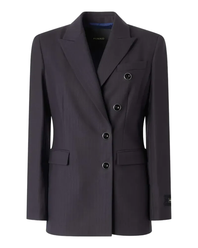Pinko Doppelreihiger Blazer mit Nadelstreifen - Blau Blau