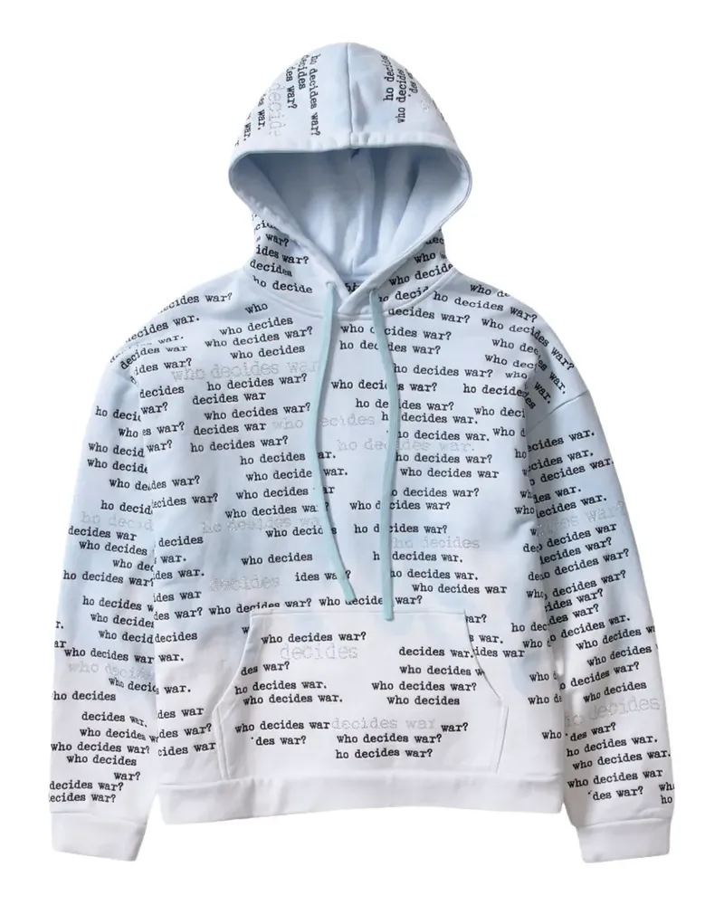 WHO DECIDES WAR logo-embroidered hoodie - Blau Blau