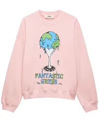 MSGM Sweatshirt aus Bio-Baumwolle Rosa