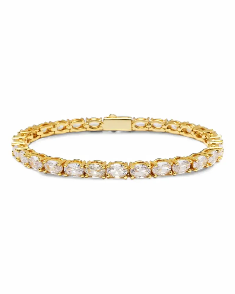 Nialaya Tennisarmbänder mit Ovalschliff - Gold Gold