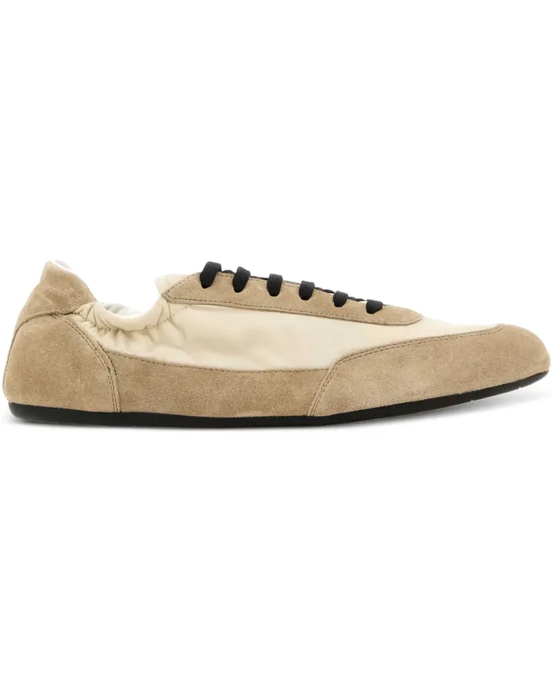 Prada Collapse Sneakers aus Wildleder - Nude Nude