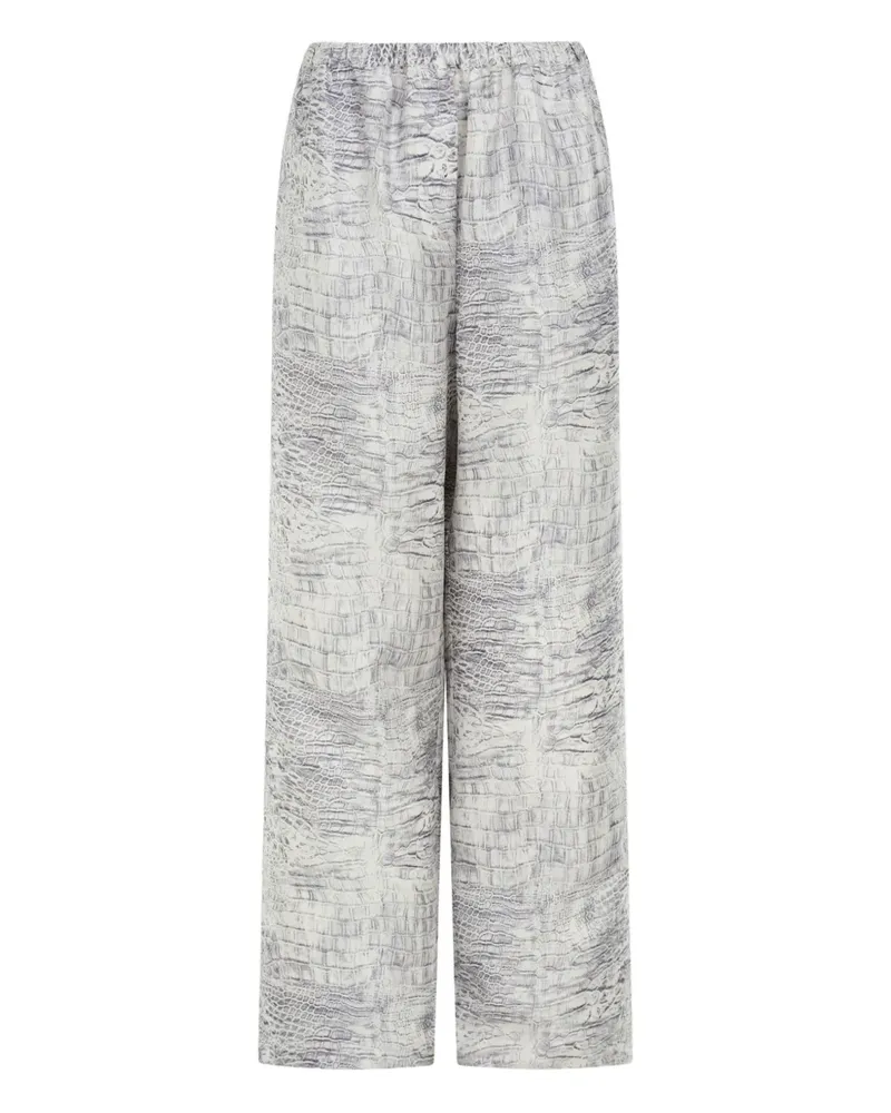 Ferragamo Hose mit Animal-Print - Grau Grau