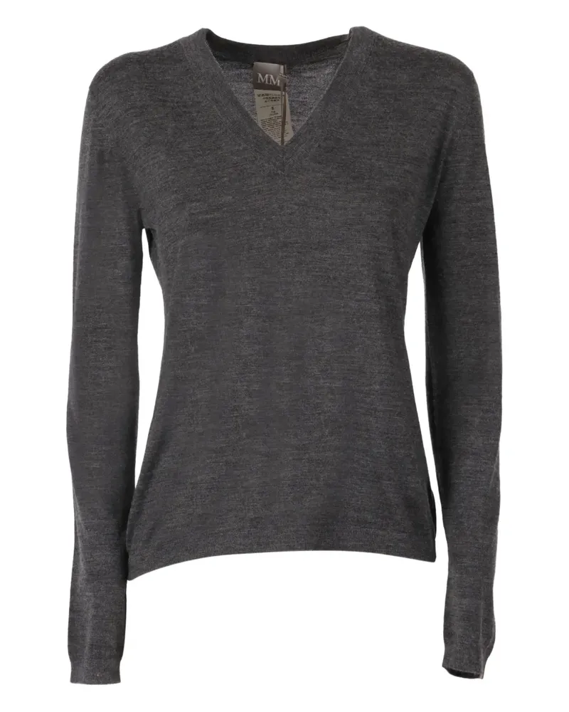 Max Mara v-neck long-sleeve top - Grau Grau