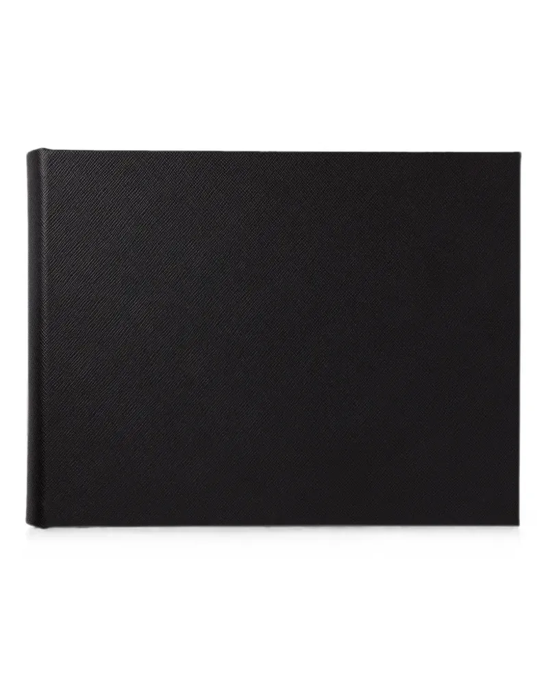 Smythson Mittelgroßes Fotoalbum aus Panama-Leder - Schwarz Schwarz