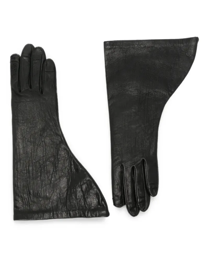Rick Owens Asymmetrische Handschuhe - Schwarz Schwarz