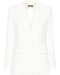 Elisabetta Franchi Einreihiger Blazer aus Krepp Nude